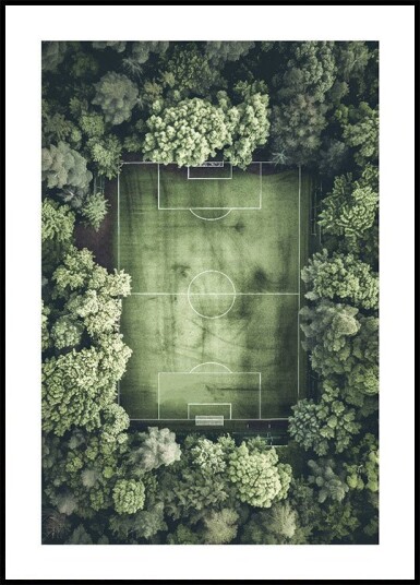 Green Soccer Pitch Plakat Plakat / 40x50cm