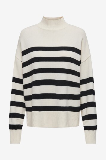 Only Carmakoma Genser carBari L/S Highneck Knt Hvit