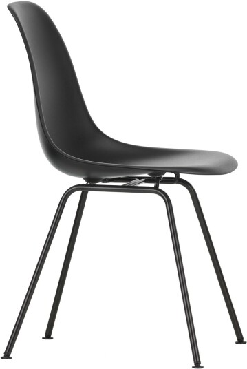 Vitra - Eames Plastic Chair Dsx 12 Deep Black Basic Dark Base Spisestoler Charles & Ray Svart Metall/plast