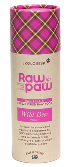 Raw For Paw Økologiske Hundegodbiter med Villhjort 38 g