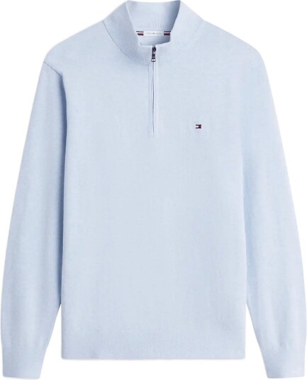 Tommy Hilfiger Essential Cotton Zip Mock Blue M