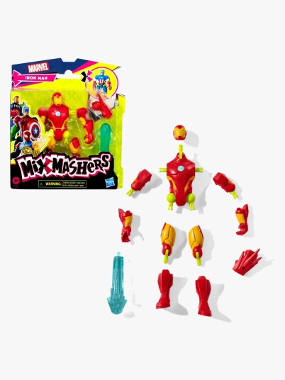 Hasbro Marvel Mixmashers Iron Man Actionfigur 12cm - Plast, 12 Deler