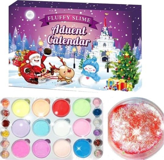 Julekalender DIY Fluffy Slime Kit Nedtellingskalender