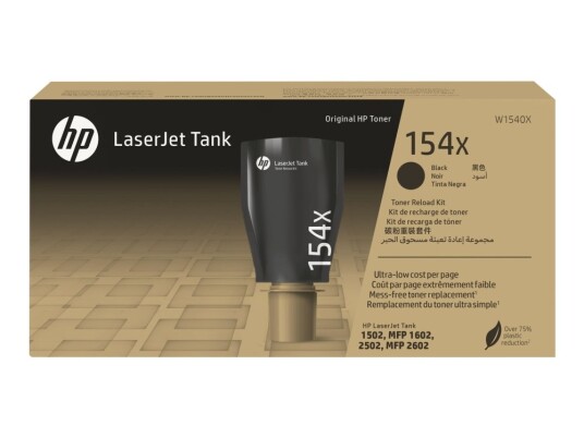 Hp 154X - Høykapasitets - Svart - Original - Laserjet - Tonerpåfylling - For Laserjet Tank 1502W Mfp 1602W Mfp 2602Dn
