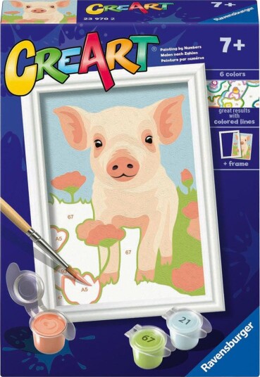 Ravensburger CreArt Mal etter nummer 7+ år Gris