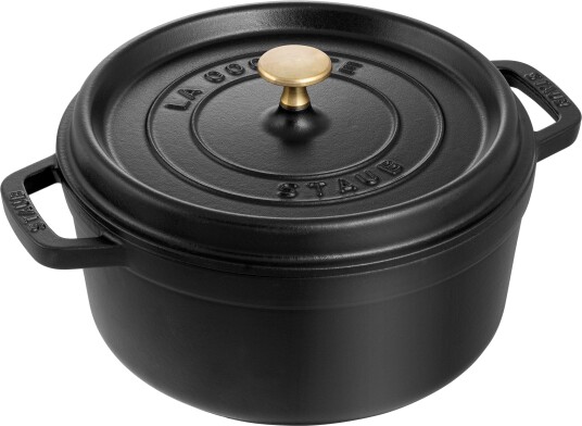 Staub rund gryte av støpejern 5,2 l svart 1721195-01-0 1721250-02-0 Staub rund gryte av støpejern 5,2 l svart 1721195-01-0 1721250-02-0