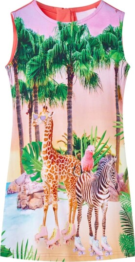 Barnekjole korall 140
