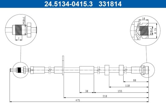Bremseslange ATE 24.5134-0415.3