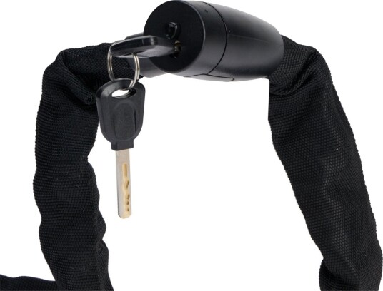 SYKKELLÅS KJETTING STÅL 6X120CM MED 2 NØKLER
