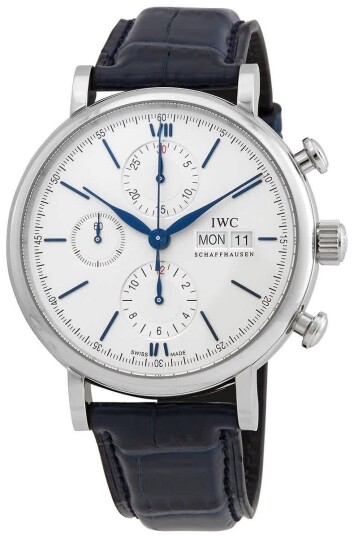 IWC Herreklokke IW391037 Portofino Hvit/Lær Ø42 mm