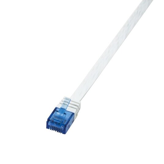 LogiLink SlimLine Cat6A U/UTP Flat Nettverkskabel 1m Hvit LogiLink SlimLine Cat6A U/UTP Flat Nettverkskabel 1m Hvit