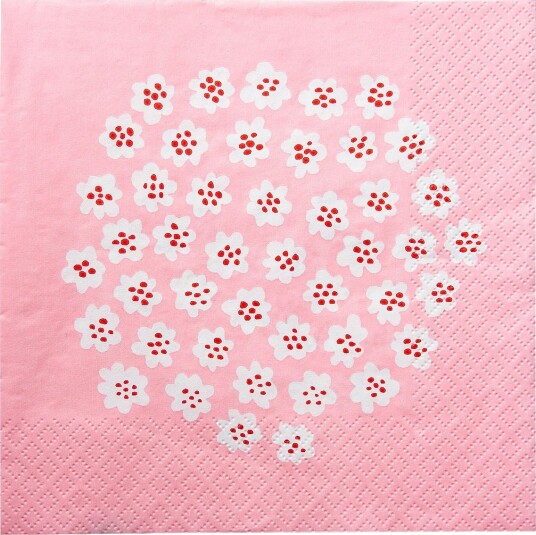 Marimekko by Havi Marimekko Napkin Puketti   Pink   24X24CM