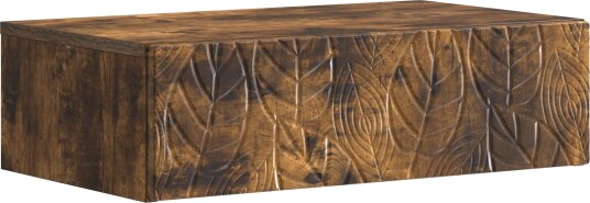 vidaXL Vegghengt Sidebord Røkt Eik 59 x 34,5 x 17 cm Konstruert tre