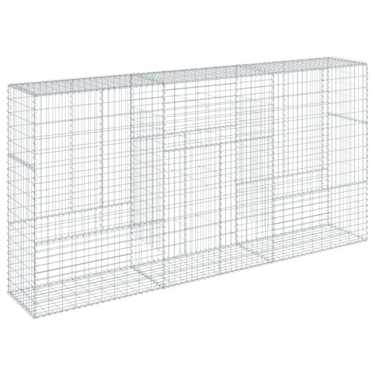 Gabionkurv med deksel 300x50x150 cm galvanisert jern Gabionkurv med deksel 300x50x150 cm galvanisert jern