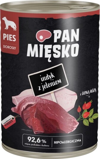 Pan Mięsko Våtfôr Dog Med Viltkjøtt Kalkun 24 X 400 G