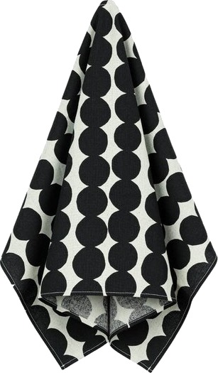 Marimekko   Räsymatto kjøkkenhåndkle 43x70 cm hvit/svart