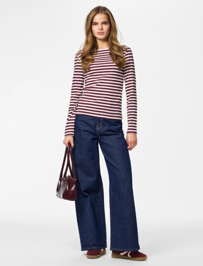 Pieces Pcruka Ls Top Jrs Noos Bc Burgundy L