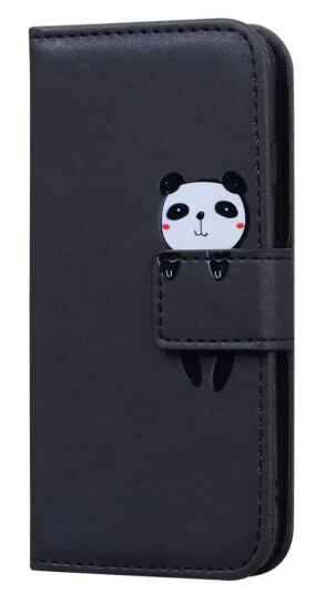 INCOVER iPhone 15 Pro Flip Deksel med Stropp / Ståfunksjon / Kortholder - Svart (Panda)