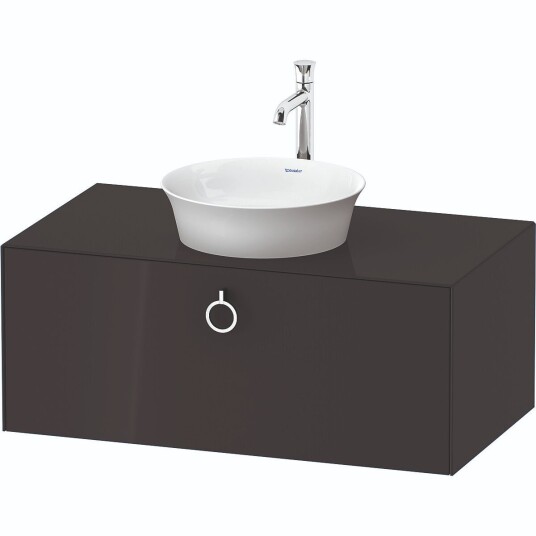 Duravit White Tulip Servantskap 1 skuff 100x55x40,8 cm Grafitt Høyglans