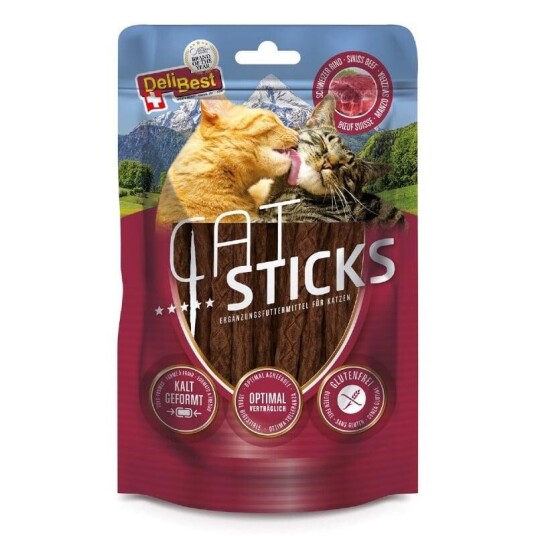 Delibest Cat Sticks Beef Godbiter Til Katt 50 G