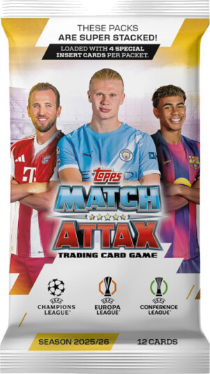 Topps Match Attax Boosterpakke – Champions League 2025/26 Topps Match Attax Boosterpakke – Champions League 2025/26