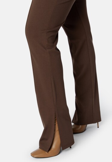 BUBBLEROOM Sofi slit trousers Dark brown M