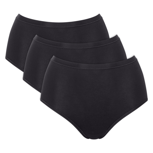 Sloggi Truser 3P GO Daily Cotton High Waist Brief Svart bomull Medium Dame Sloggi Truser 3P GO Daily Cotton High Waist Brief Svart bomull Medium Dame