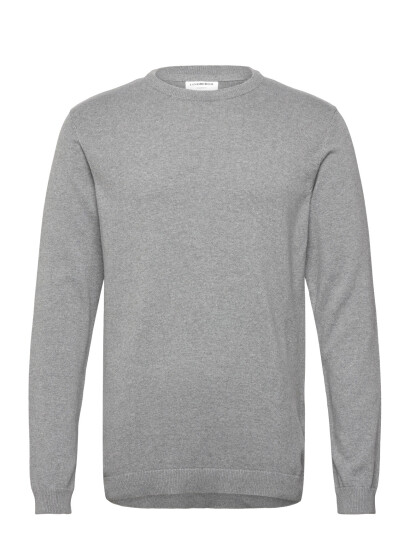 Lindbergh O Neck Recycled Yarn Knit - Grey - XL