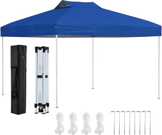 Pop-Up Pavilion, Vanntett UV 50+ Blå, 3x3m