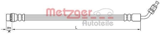 Bremseslange METZGER 4110210 Bremseslange METZGER 4110210