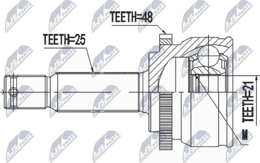 Nty Drivknute drivaksel NTY NPZ HY 555
