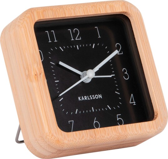 Karlsson Neat Square Vekkeklokke KA5924BK Unisex Kvarts urverk Karlsson Neat Square Vekkeklokke KA5924BK Unisex Kvarts urverk