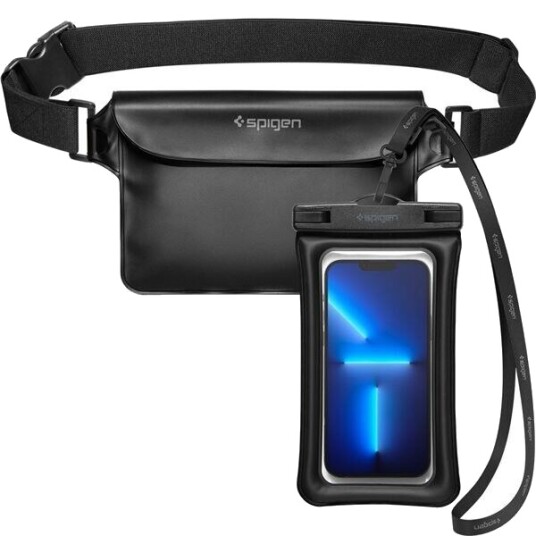 Spigen A621 Vanntett Mobilveske og Belteveske Sort