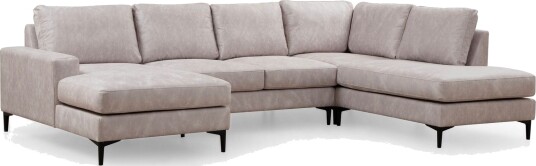 Svanabyn Sofa m. Divan og Sjeselong 4 seter Beige Svanabyn Sofa m. Divan og Sjeselong 4 seter Beige