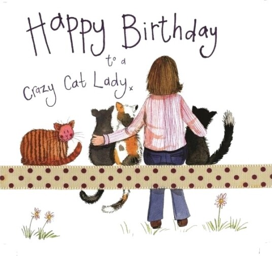 Kukartka Kort Gratulerer Med Dagen S178 Crazy Cat Lady Kociara Kukartka Kort Gratulerer Med Dagen S178 Crazy Cat Lady Kociara
