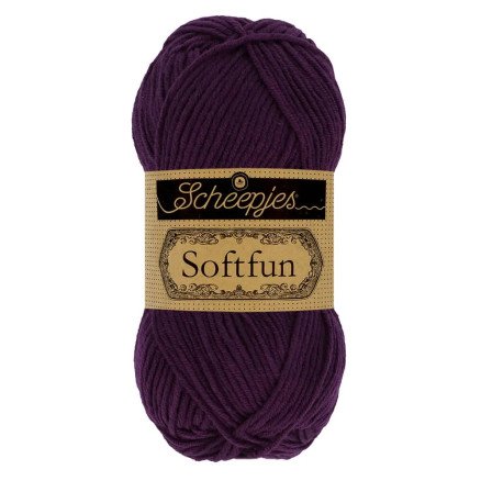 Scheepjes Softfun Garn Unicolor 2656 Aubergine Scheepjes Softfun Garn Unicolor 2656 Aubergine