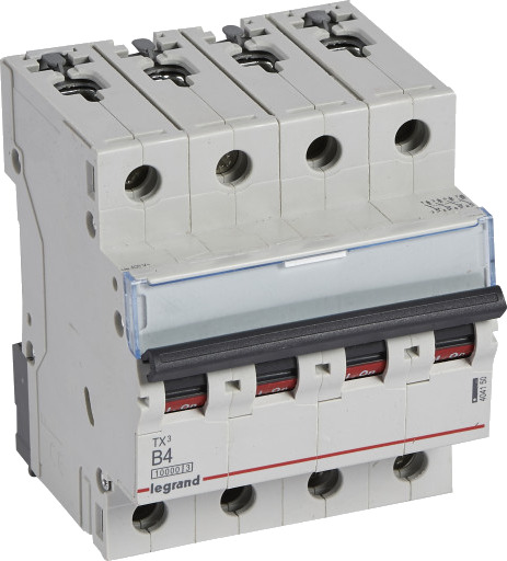 Legrand TX³ MCB automatsikring B4 4P 4M 10/10kA