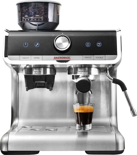 Gastroback Barista Pro Espressomaskin 15 Bar i Sølv med Melkeskummer