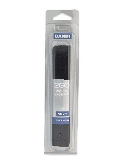 2GO 2Go Shoelace 547 - Black - 90 cm