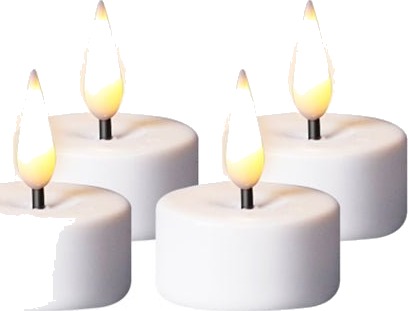 Porsgrunds Porselænsfabrik Nordic Light LED Telys 4pk m/Batteri