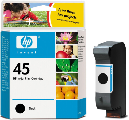 HP Blekkpatron No.45 Sort (42ml)