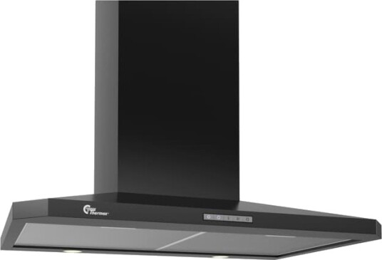 Thermex Decor 787 Vegghengt Kjøkkenventilator 70 cm Svart med Belysning