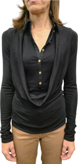 Elisabetta Franchi Dame Topper Svart XL, Elisabetta Franchi Dame Topper Svart XL,