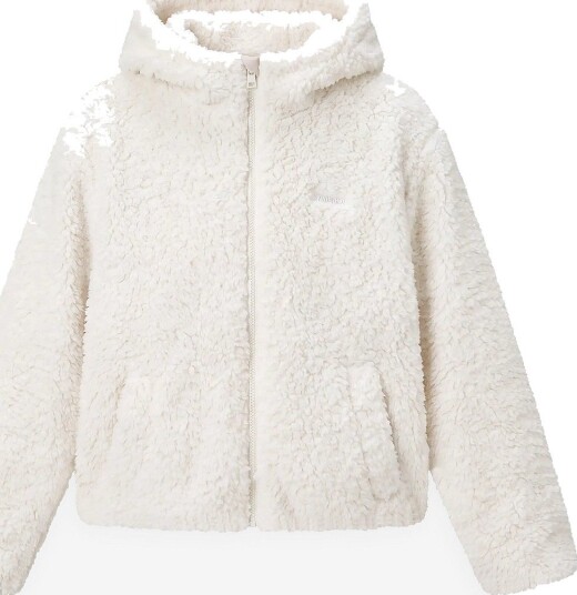 STRONGER Hooded Pile Jacket   WHISPER WHITE   S