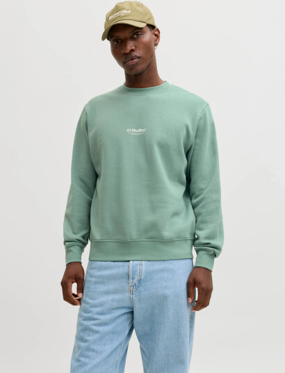 Jack & Jones Jjesoho Sweat Crew Neck Noos   Green   L