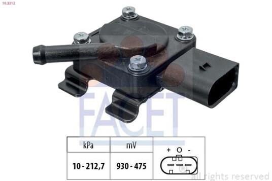 FACET 10.3312 Sensor, avgasstrykk FACET 10.3312 Sensor, avgasstrykk