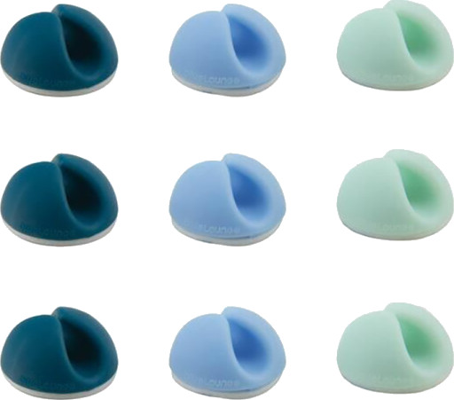Bluelounge CableDrop Mini 9-pack Ombre Blå - Ledingehåndtering Bluelounge CableDrop Mini 9-pack Ombre Blå - Ledingehåndtering