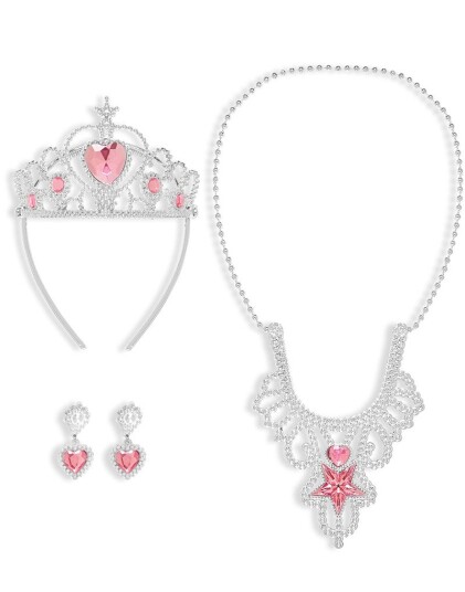 Prinsessesett med Rosa Stener 4 Deler Prinsessesett med Rosa Stener 4 Deler