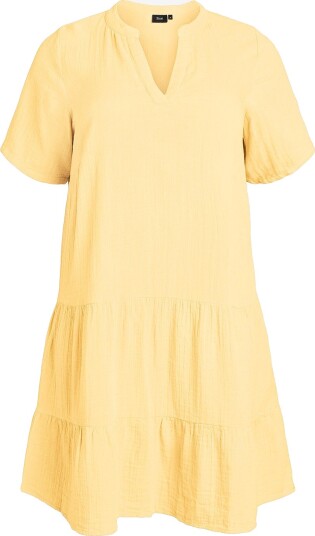 Zizzi   Kjole vViva 1/2 Abk Dress   Gul