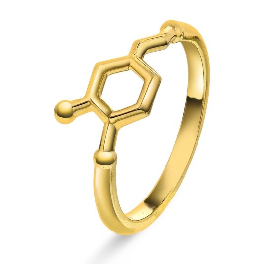 Sandra Lyng x Pan Jewelry Ring i 925 forgylt sølv dopamin motivasjon størrelse 56